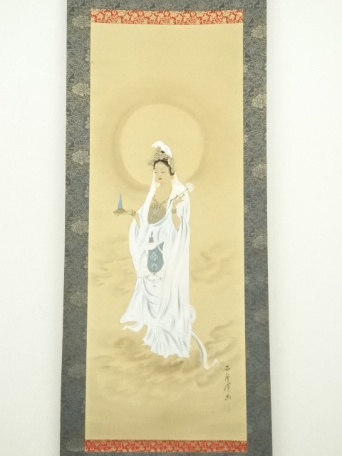 K74 松田祥石 「雲龍」 掛軸 日本画 絹本 共箱 91f21f0b36ac2dd4f5197519acaf6b